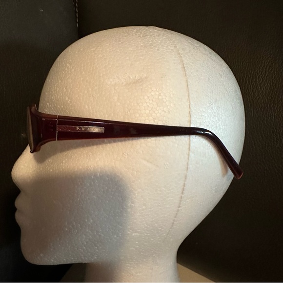 Prada Burgundy Color Prescription Eyeglasses - Picture 3 of 5